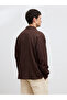 Giyçık Store Brown Regular Fit Striped Men's Shirt - 4
