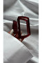 Women Transparent Geometric Latch Buckle Modern Rectangular Hair Accessory - 6