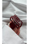 Women Transparent Geometric Latch Buckle Modern Rectangular Hair Accessory - 7