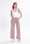 Palazzo Wide-Leg Pregnancy Pants with Striped Details - 3