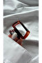 Women Transparent Geometric Latch Buckle Modern Rectangular Hair Accessory - 2