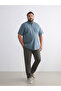 Ozmekan New Season Regular Fit Short Sleeve Linen Blend Men's Shirt - 6
