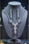Damla Stone Waterway Necklace and Earring Jewelry Set - Wedding, Henna, Engagement, Bridal Accessory - 5