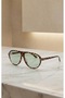 Zeus- Double Set Sunglasses Leopard Green and Brown Uv400 Protected Unisex Pilot Drop Eyeglasses - 4