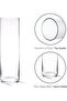 Clear Cylinder Glass Vase for Flowers, Floating or Pillar Candles, Home & Wedding Decor, 3pc-5x30cm - 8
