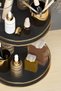 Gold Plated Round 2-Tier Organizer Tray Cosmetic Jewelry Organizer Bathroom Display Tray - 4