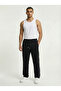 Black Color Side Piped Baggy Sweatpants Comfortable Fit