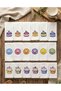 Cute Embroidered Cake & Pastry Themed Set of 3 30X50 Kitchen Towels (Mixed Colors Sent) - 2