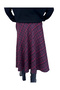 Women's High Waist Slit Belted Plaid Midi Skirt - 2