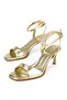 , Women's Heeled Sandals 161996Z609 Gold - 5
