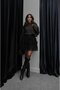 Black Layered Lace Detail Belted Skirt - 2