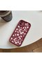 Samsung Galaxy A34 5g Compatible Claret Red Color Flower Patterned Case Hard Silicone Shock Absorbing - 4