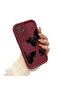 Redmi 10 Burgundy Butterfly Silicone Case Camera Protection Shock Absorption Comfortable Grip - 2