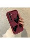 Samsung Galaxy A55 Burgundy Butterfly Silicone Case Camera Protection Shock Absorption Comfortable Grip