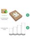 4pcs Glass Cylinder Vases with 24 Ivory Floating Candles for Home, Events & Weddings - 2