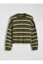 Esvab • Modern & Distinctive Zero Roba Collar Striped Loose Fit Women's Knitwear Sweater - 6