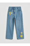 Indigo Embroidered Girls' Jeans - 3