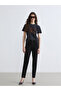 Black Crew Neck Bow Printed Women's T-Shirt - 2