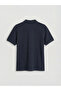 Navy Blue Standard Fit Men's Polo Neck T-Shirt - 6