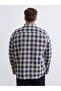 Lcwaikiki Classic Beige Large Size Regular Fit Long Sleeve Plaid Gabardine Men's Shirt - 8