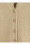 Mg Trenden Beige V-Neck Women's Knitwear Cardigan - 6