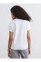 White Crew Neck Women's T-Shirt - 4