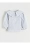 Gencc Quality Striped Baby Girl Blouse and Leggings with Bow Collar Detail - 5