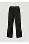 Black Slim Fit Wide Leg Women's Trousers - 5