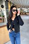 Original Brand Gold Button Detail Cardigan - Anthracite Anthracite - 4