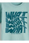 Green Crew Neck Printed Boy's T-Shirt - 3