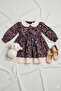 Peter Pan collar Poplin Girl's Baby Flannel Poplin Pink Dress - 2