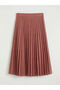 Sparkling Choices Suede Look Pleated Skirt with Waist Cord from Shining Store - 2