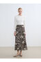 Nevavm Floral Skirt with Elastic Waist