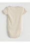 Meral Collection Ecru Elephant Printed Baby Boy Snap Fastener Bodysuit 3-Piece - 5