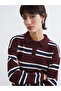 Sparkling Choices by Shining Store Women's Triko Sweater with Devrik Roba Collar and Stripes - 4