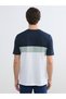 Lcwaikiki Classic Crew Neck Color Block Combed Cotton Men's T-Shirt - 4