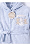 Hooded Embroidered Baby Bathrobe Set of 3 (Bathrobe + Towel + Slippers) - 2