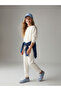 Lcw Kids Ecru Crew Neck Girls' Soft Touch Tracksuit Set