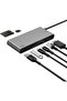 Connect 8-Port USB C Hub, Supports Display w/Resolutions up to 4K@60Hz - Works with Mac, Windows, and Chromebook - 100W PD w/ 10Gbps Data Transfer Speeds & 2.5Gbps Ethernet - Grey