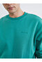 Mg trenden green bicycle collar printed men's thick sweatshirt - 3