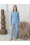 0440 Women's Suede Long Sleeve Pajama Set - 2
