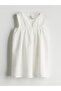 Lcw Baby Ecru Crew Neck Basic Baby Girl Dress