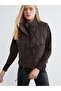 Brown Mock Neck Quilted Oversized Women's Puffer Vest