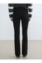 Black Extra Slim Fit Flared Women's Pants - 4
