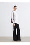 Create your style from uzg store black elastic waist Flared women's pants