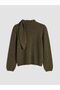 Peak New Season Turtleneck Women's Knitwear Sweater with Tie Detail - 6