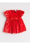 Lcw baby red velvet dress with bow detail for baby girls - 4