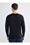 Navy Blue Crew Neck Patterned Men's Knitwear Sweater from Guliis Store - 4