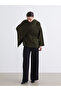 Create Your Style with Uzg Store Khaki Draped Shawl Collar Oversized Women's Knitwear Sweater - 2
