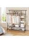 Large Capacity Rolling Garment Rack, Metal Clothes Rail with Shelves and Caster Wheels, Practical Wa - 5